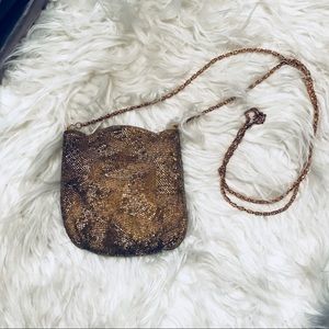 90’s vintage gold beaded crossbody purse👛